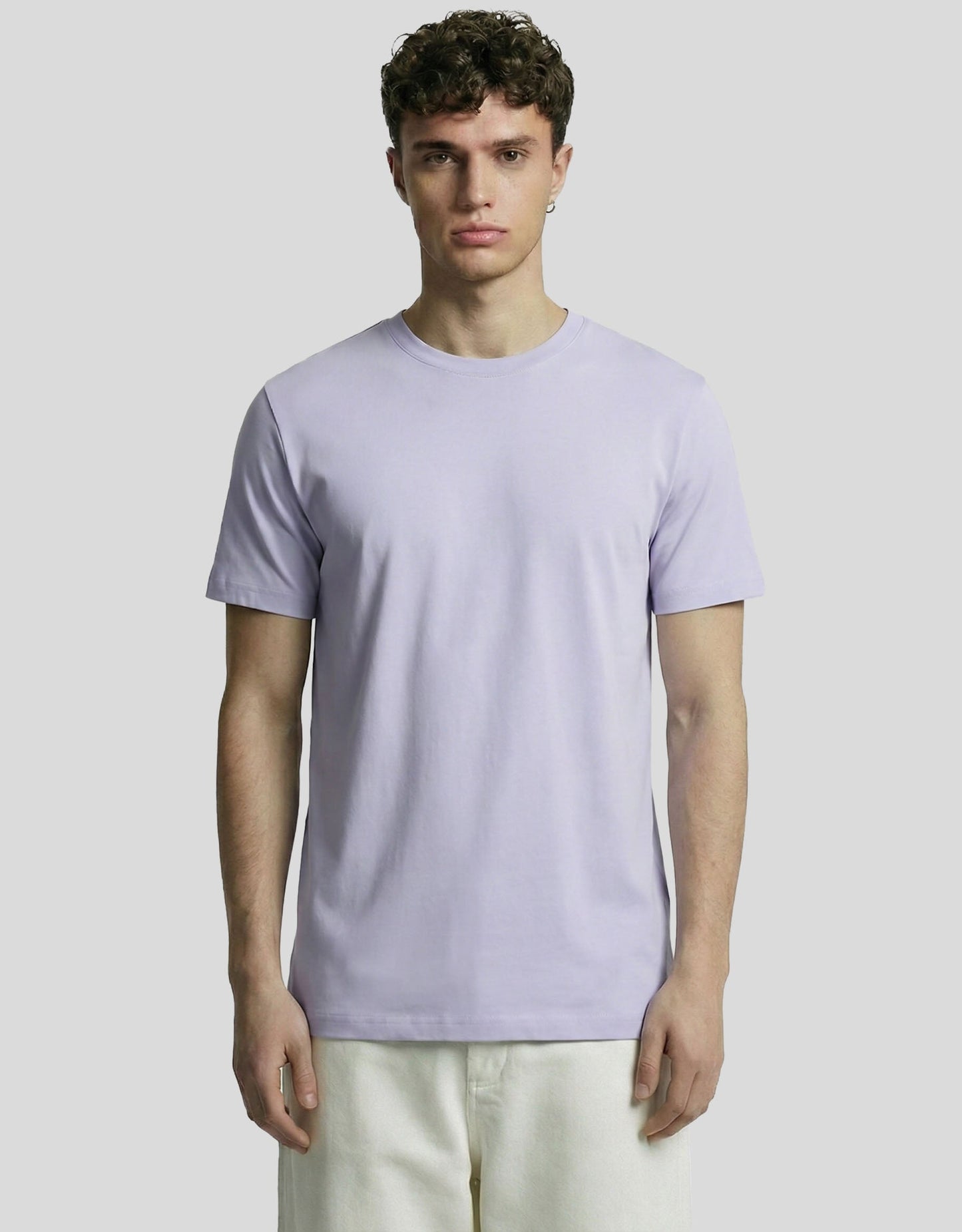 Lavender basic slim fit t-shirt for men – 95% cotton 5% elastane premium blend by Heistt