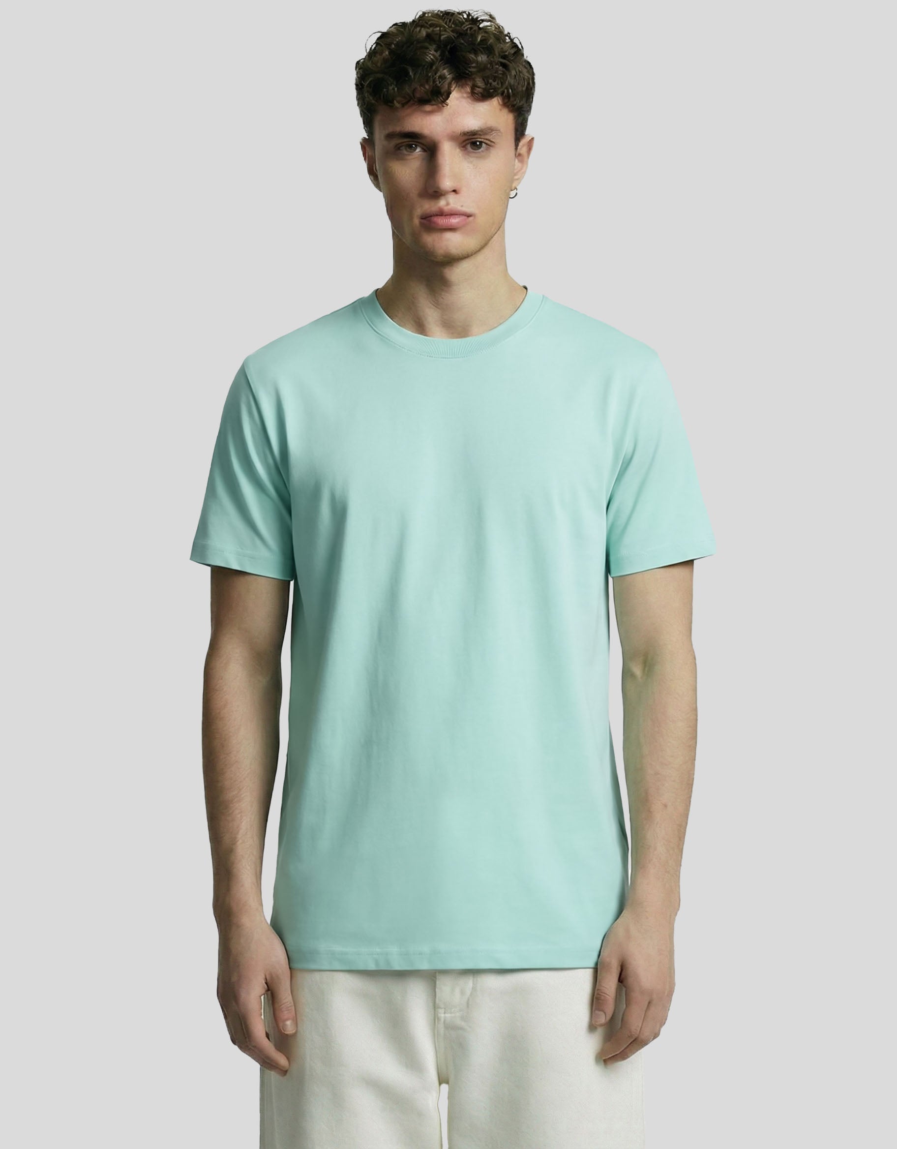 Mint basic slim fit t-shirt for men – 95% cotton 5% elastane premium blend by Heistt