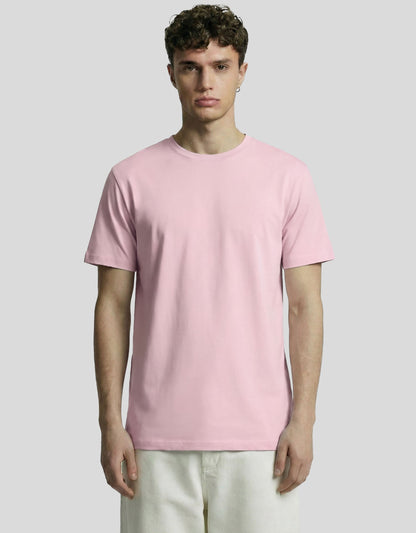 Baby pink basic slim fit t-shirt for men – 95% cotton 5% elastane premium blend by Heistt