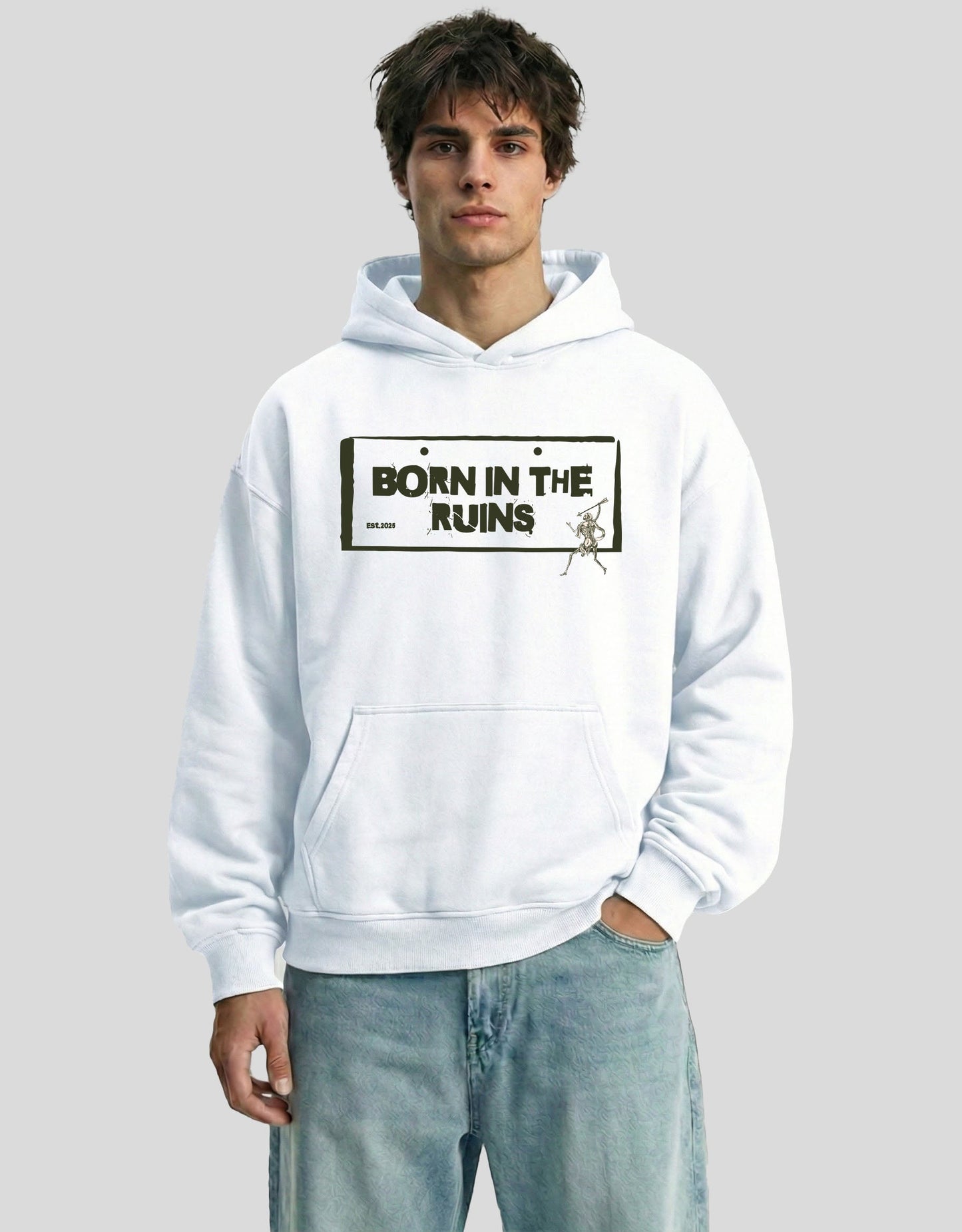 BORN IN THE RUINS | OVERSIZED HOODIE - Heistt