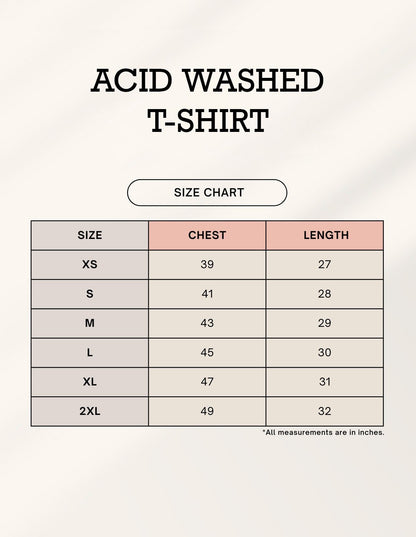 HEISTT cloud oversized tee size chart - measurements guide for Heistt streetwear