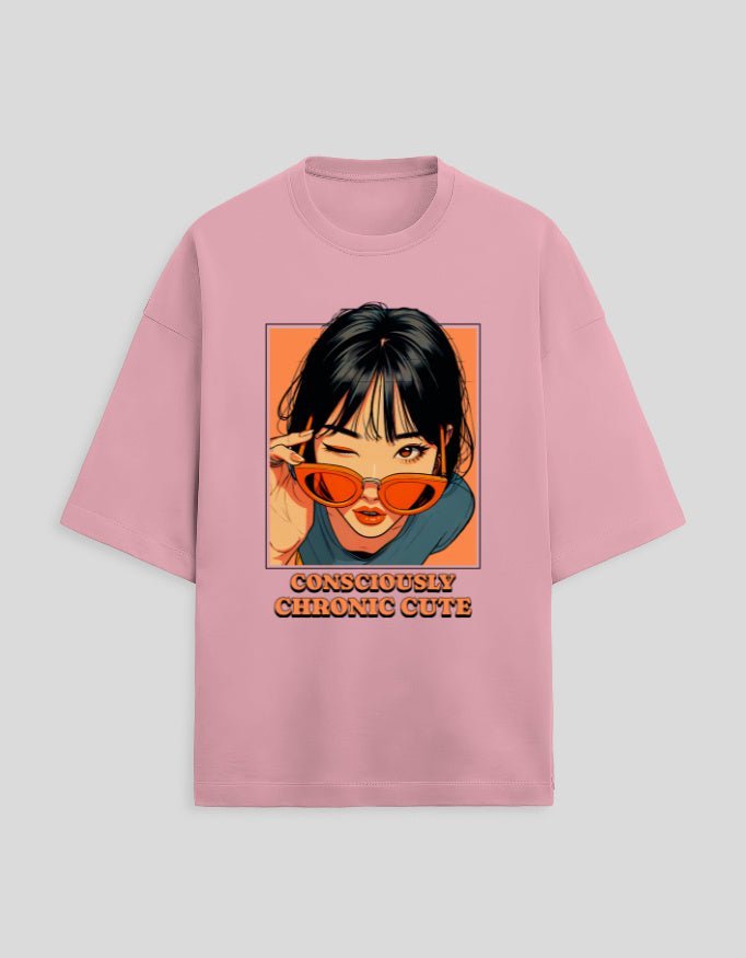 CHRONIC CUTE Oversized T-Shirt Size Chart - Premium Cotton Streetwear Sizing Guide by Heistt