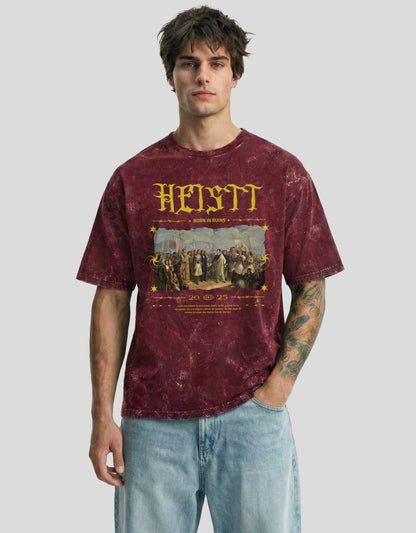HISTORY Cloud Oversized T-Shirt Mars Fade - Acid Washed Vintage Graphic Streetwear Tee by Heistt